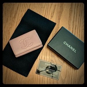 💎Chanel Pink Caviar 6 Key Holder